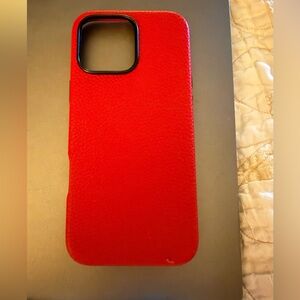 QUINCE Leather Phone MagSafe Case Red Black IPhone 16 Pro Max 5717